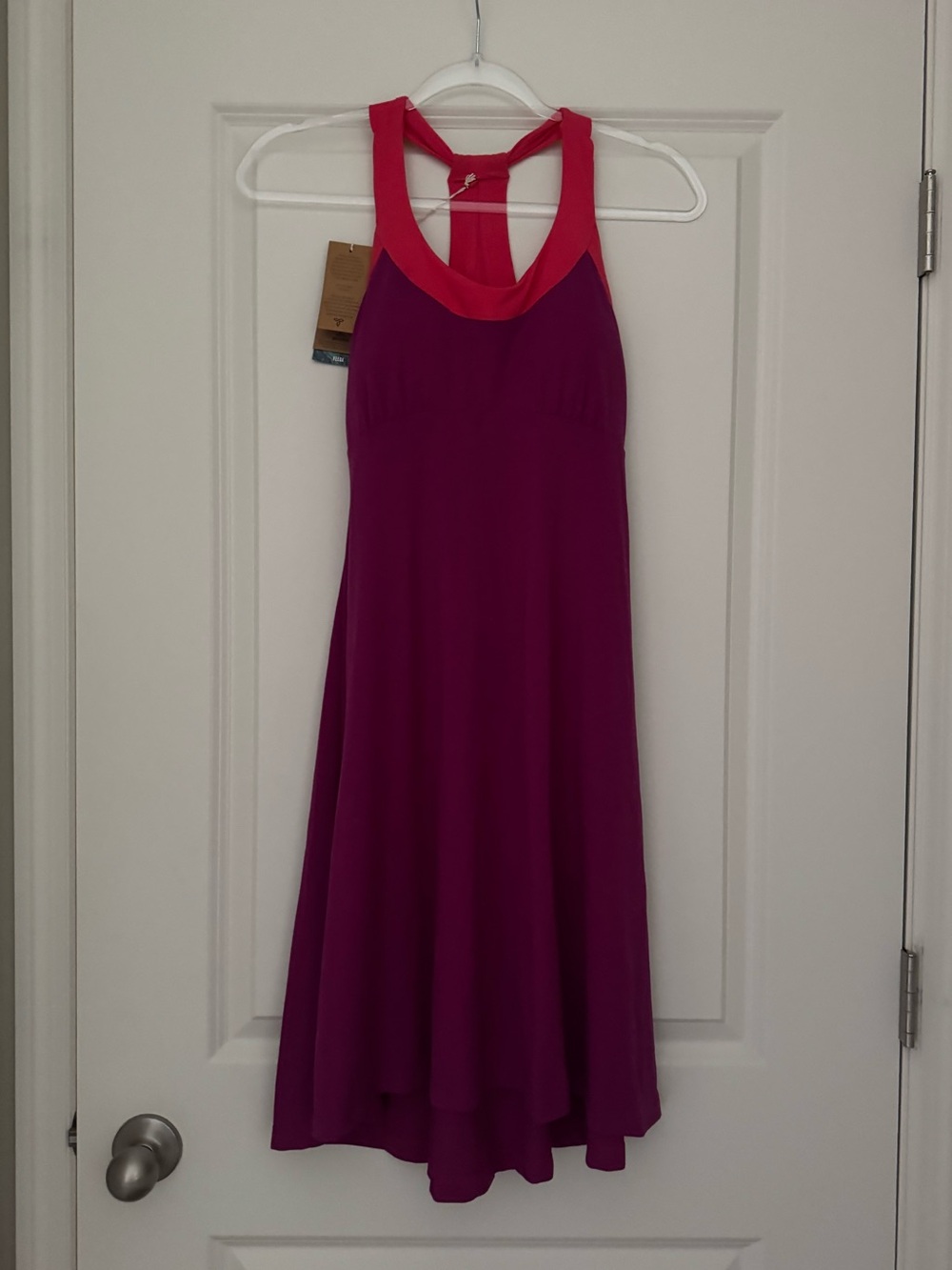 Prana NWTs Cali Dress- Rich Fuchsia - Picture 2 of 4